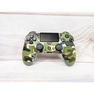 SONY PS4 Controller Green Camouflage Wireless CUH-ZCT2U (PSO039405) Tested